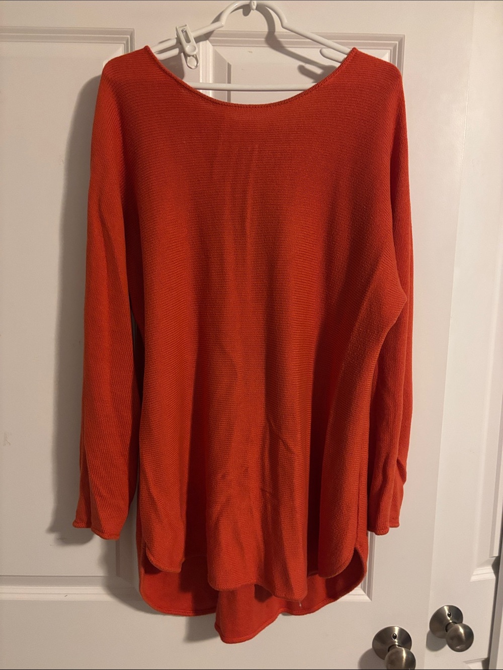 Women's Oversized Orange Knit Sweater